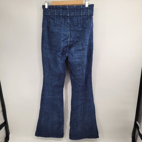 We The Free Jayde Flare Jeans Dark Blue Size 31 - Picture 5 of 10